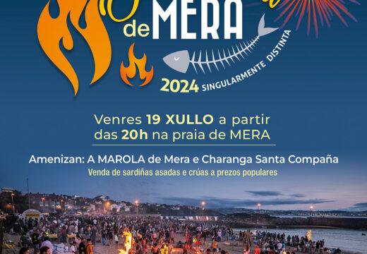 A tradicional sardiñada da praia de Mera celebrarase o venres 19 de xullo